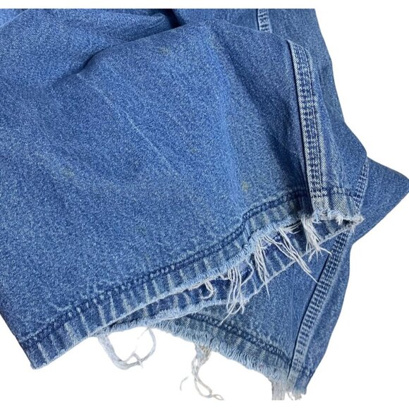 Key Imperial Size 40x26 Overalls Distressed Medium Wash Denim Adjustable Mens - Picture 11 of 11